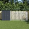 Dog House with Run Anthracite 65"x179.1"x71.3" Galvanized Steel