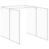 Dog House with Run Light Gray 65"x420.1"x71.3" Galvanized Steel
