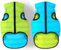 Lightweight Reversible Winter Dog Coat S Size Green Blue Warm Dog Jacket Water Resistant Windproof Dog Jacket for Small Dogs Comfortable Dog Vest