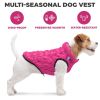 Dog Winter Coat Pink Vest XXS Size Lightweight Reversible Warm Dog Jacket Water Resistant Windproof Jacket Dog Coats for Small Dogs