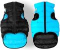 Lightweight Reversible Winter Dog Coat XS Size Black Blue Warm Dog Jacket Water Resistant Windproof Dog Jacket for Small Dogs Comfortable Dog Vest