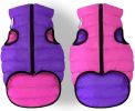 Lightweight Reversible Winter Dog Coat S Size Pink Purple Warm Dog Jacket Water Resistant Windproof Dog Jacket for Small Dogs Comfortable Dog Vest