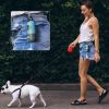Dog Poop Bag Dispenser with 4 Rolls of 15 Bags in Each. 60 bags Green Dog Poop Bag Holder with Flashlight for Leash. Dog Bag Dispenser with Carabiner