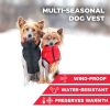 Lightweight Reversible Winter Dog Coat XS Size Chest 13-14 inch Warm Dog Jacket Water Resistant Windproof Insulated Dog Jacket for Small Medium Large