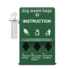 Dog Waste Station Bag Dispenser with 600 Bags Lockable Dog Poop Bag Holder