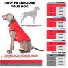 Lightweight Reversible Winter Dog Coat XS Size Chest 13-14 inch Warm Dog Jacket Water Resistant Windproof Insulated Dog Jacket for Small Medium Large