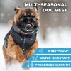 Lightweight Reversible Winter Dog Coat XS Size Black Blue Warm Dog Jacket Water Resistant Windproof Dog Jacket for Small Dogs Comfortable Dog Vest
