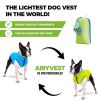 Lightweight Reversible Winter Dog Coat S Size Green Blue Warm Dog Jacket Water Resistant Windproof Dog Jacket for Small Dogs Comfortable Dog Vest